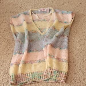 Multicolor Knit Sweater Vest